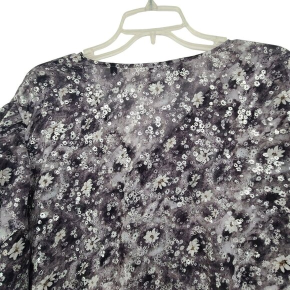 The Kooples Paris Women's Long Sleeve Button Down Floral Ruffle Blouse Size M - Picture 10 of 15